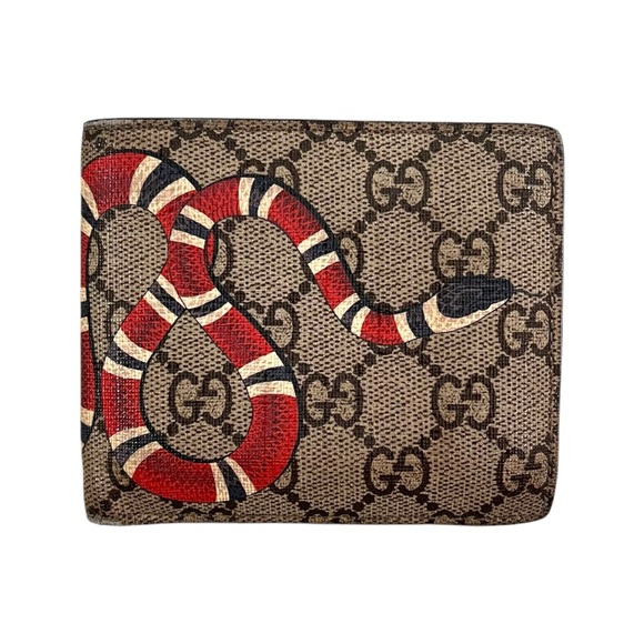 Gucci Monogram King Snake Bifold Wallet - Picture 1 of 10